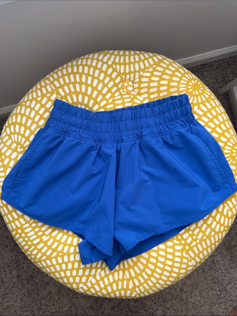 Women’s OFFLINE AERIE Bright Blue Elastic-Waist Athletic Shorts